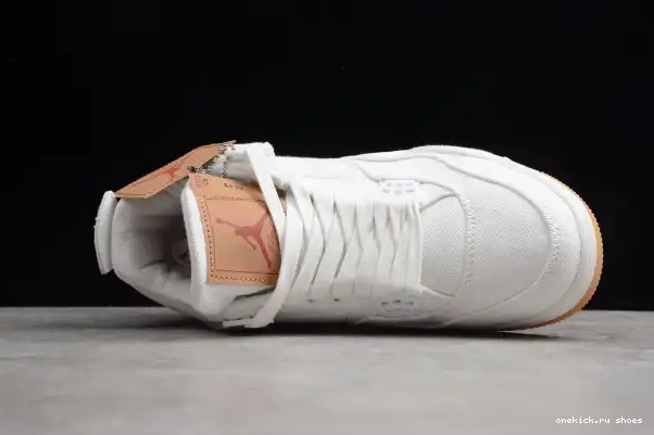 Rep AO2571-100 4 Levi's Air Jordan 'White' x 0226