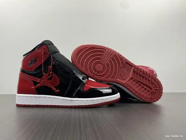 Cheap Jordan Bred High 1 Patent OG 555088-063 Air 0216