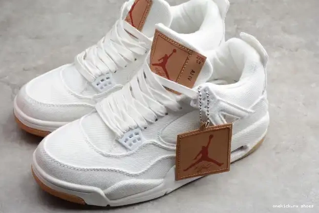 Rep AO2571-100 4 Levi's Air Jordan 'White' x 0226