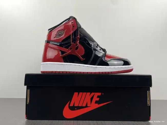 Cheap Jordan Bred High 1 Patent OG 555088-063 Air 0216