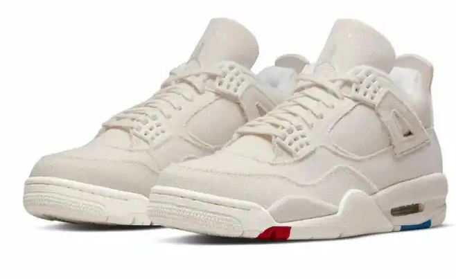 Rep Air Canvas Blank Jordan Retro 4 DQ4909-100 0216