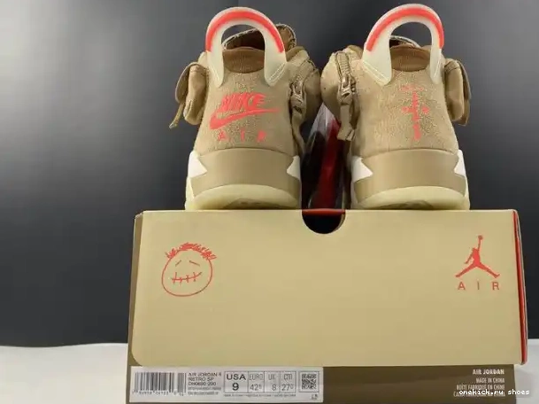 Rep Jordan DH0690-200 British 6 Air Travis Scott Retro Khaki 0210