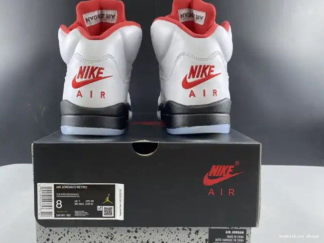 Rep DA1911-102 Air (2020) 5 Red Tongue Retro Fire Jordan Silver 0318