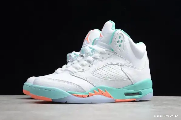 Rep 440892-100 Air Jordan 5 GS Aqua Light 0317
