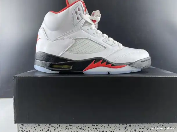 Rep DA1911-102 Air (2020) 5 Red Tongue Retro Fire Jordan Silver 0318