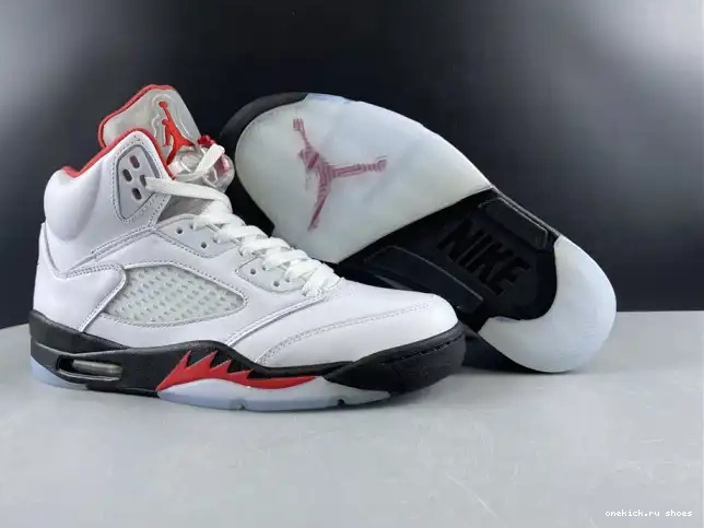 Rep DA1911-102 Air (2020) 5 Red Tongue Retro Fire Jordan Silver 0318