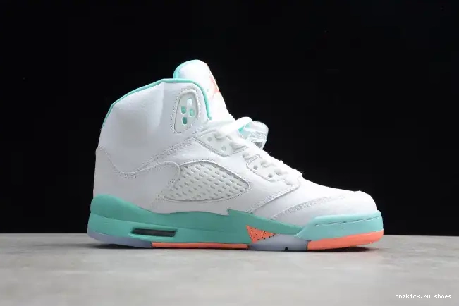 Rep 440892-100 Air Jordan 5 GS Aqua Light 0317