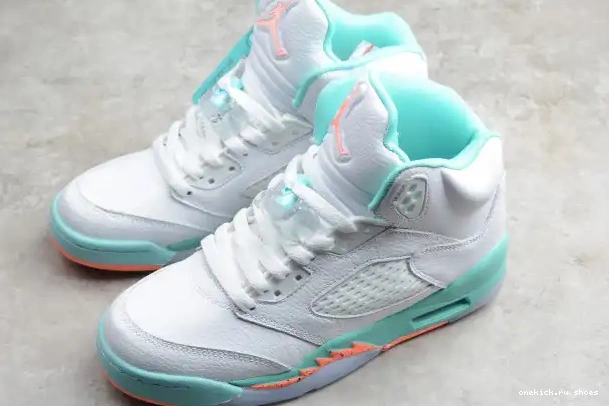 Rep 440892-100 Air Jordan 5 GS Aqua Light 0317