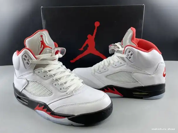 Rep DA1911-102 Air (2020) 5 Red Tongue Retro Fire Jordan Silver 0318